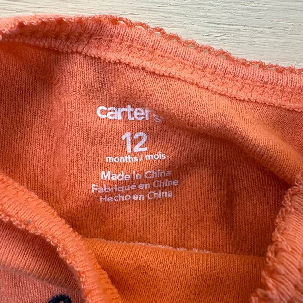 Carters Baby Girl 12 Months Clothes Bodysuits Leggings Cardigan 10pc Lot